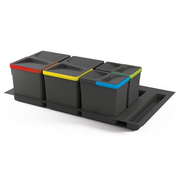 Kit de poubelles avec base Recycle pour tiroir de cuisine