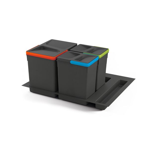 Kit de poubelles avec base Recycle pour tiroir de cuisine