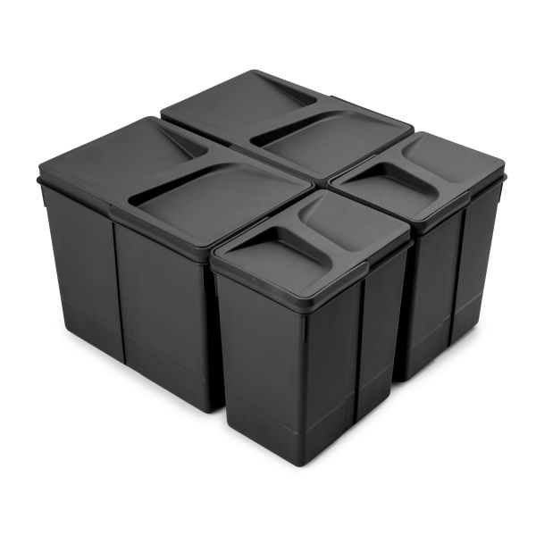Poubelles pour tiroir de cuisine Recycle, Hauteur 266