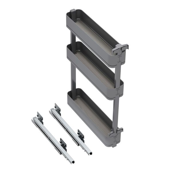 Porte-bouteilles latéral extractible Harmony avec fermeture amortie