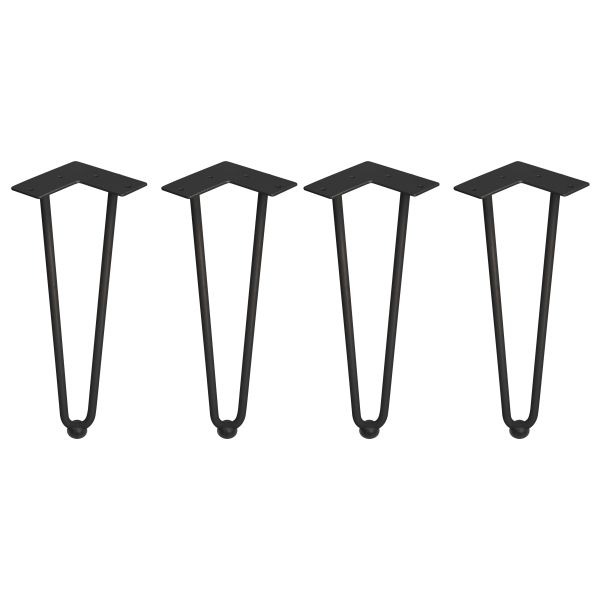 Pieds Hairpin de 2 barres par table
