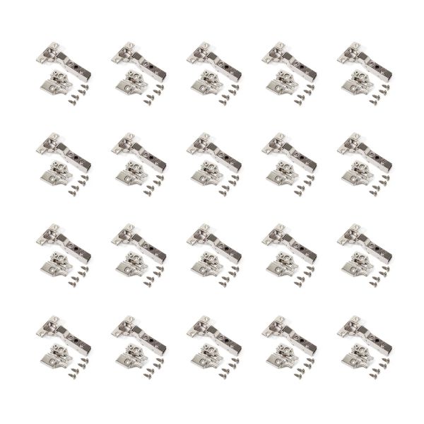 Kit charnière coudée pour montage en applique sur panneau mitoyen X91N et embase