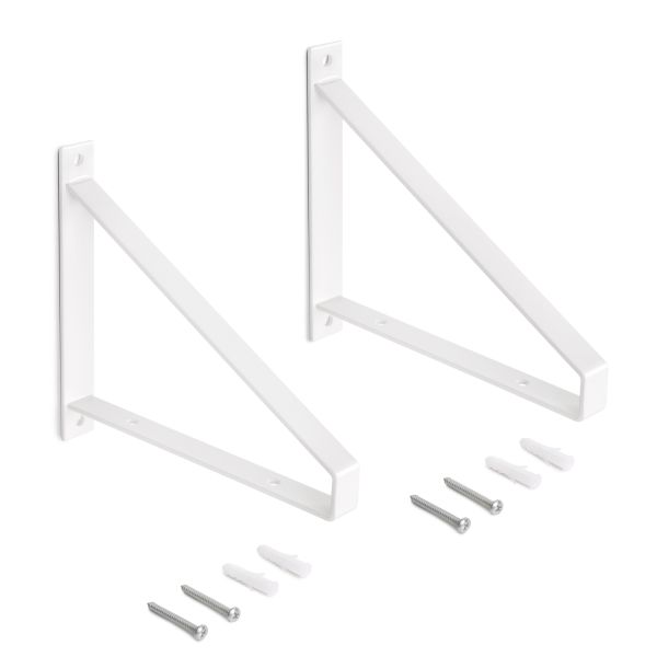 Jeu de supports pour étagères en bois Shelf avec forme triangulaire