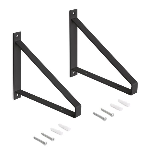 Jeu de supports pour étagères en bois Shelf avec forme triangulaire