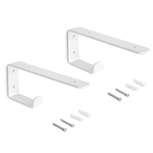 Jeu de supports pour étagères en bois Shelf avec cintre intégré