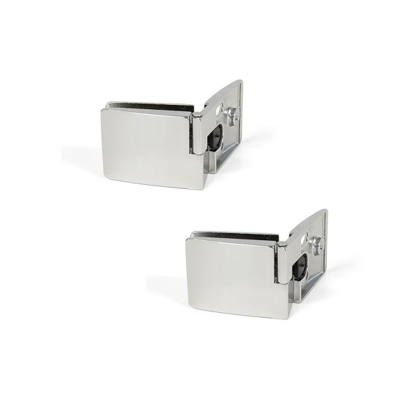 Jeu de charnières pour porte en verre, parte centrale