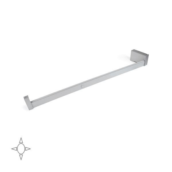 Barre de penderie pour armoire Castor avec lumière LED, batterie amovible et détecteur de mouvement