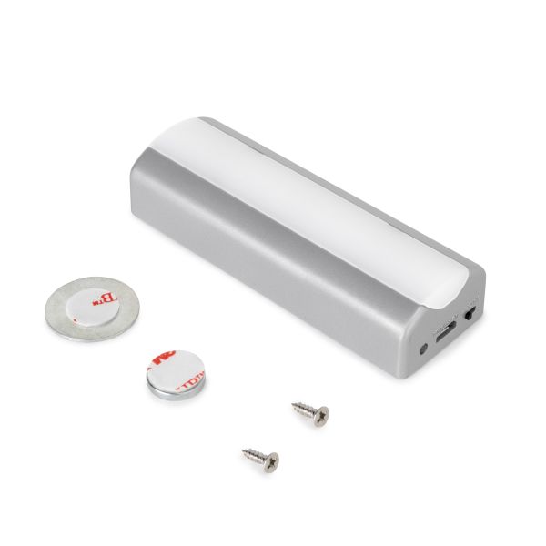 Luminaire à LED Rigel rechargeable par USB pour l'intérieur des tiroirs avec capteur de vibrations