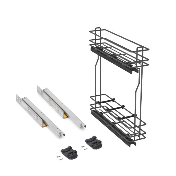 Porte-bouteilles latéral extractible TitaneMax avec fermeture amortie