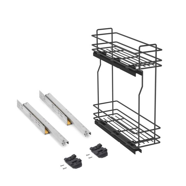 Porte-bouteilles latéral extractible TitaneMax avec fermeture amortie