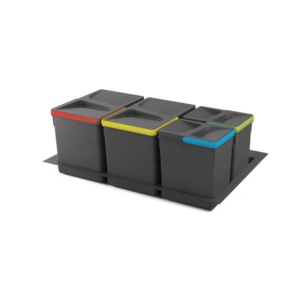 Kit de poubelles avec base Recycle pour tiroir de cuisine