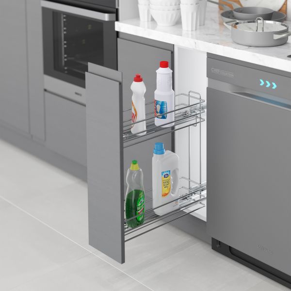 Porte-bouteilles coulissant Suprastar avec fermeture en douceur