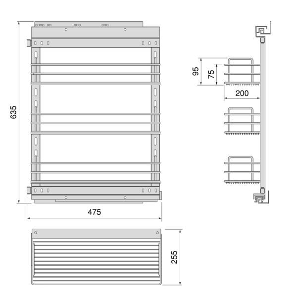 Chariot extractible SupraStar avec soft close