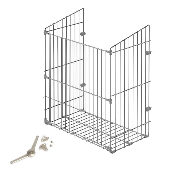 Panier à linge chromé pour module